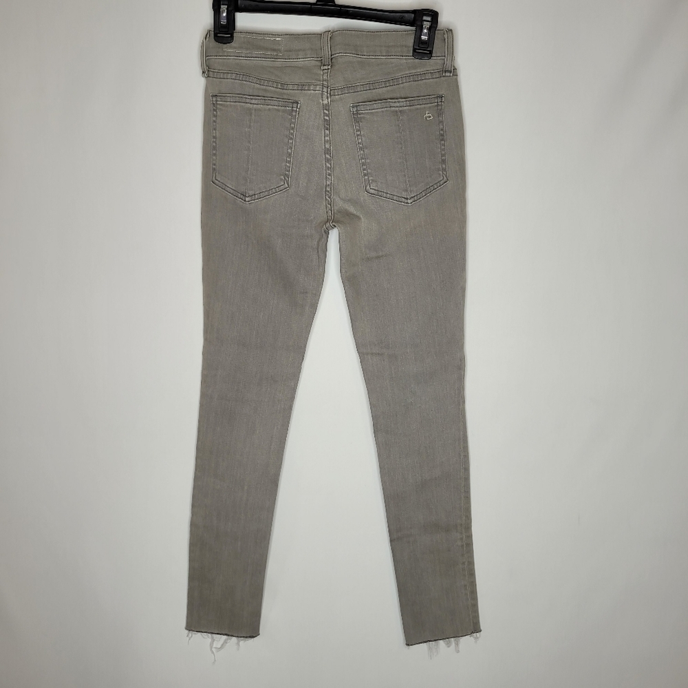 Rag & Bone Gray Raw Hem Ankle Skinny Jeans - Picture 14 of 15
